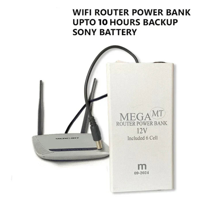 WiFi Router UPS Power Bank, 12 Volts, 3 cell WiFi power bank- Best Quality | Techniverse